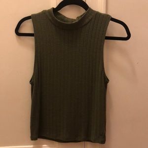 American Eagle mock neck tank top